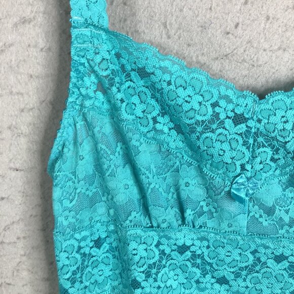 Vintage Rampage Slip Dress  Women S Babydoll Teal Green Lace Y2K 90s Sheer  NEW - Picture 10 of 16